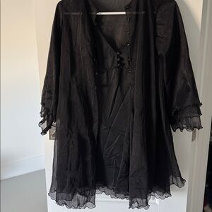 Black Nightgown with matching cover up